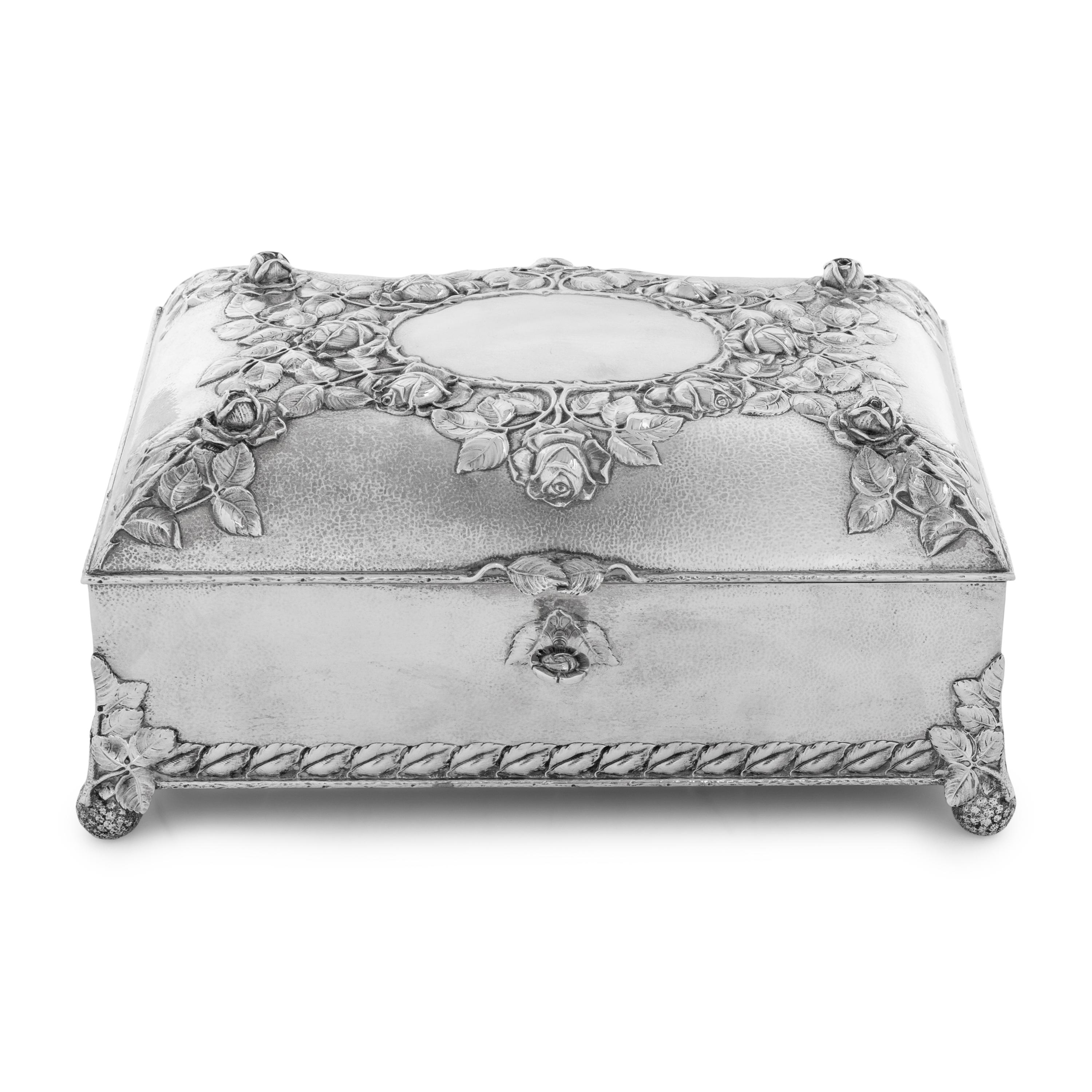 A Large Swedish Silver Table Casket