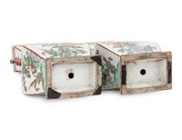A Pair of Chinese Famille Verte Porcelain Vases