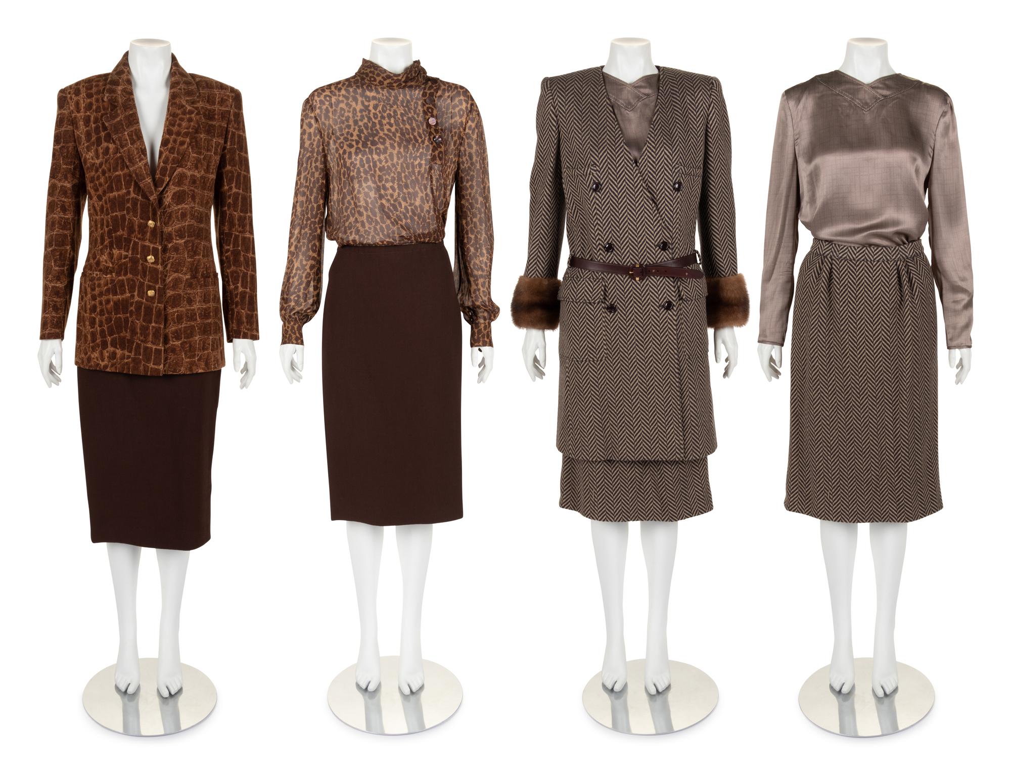 Two Three-Piece Valentino Ensembles, 1980s-1990s