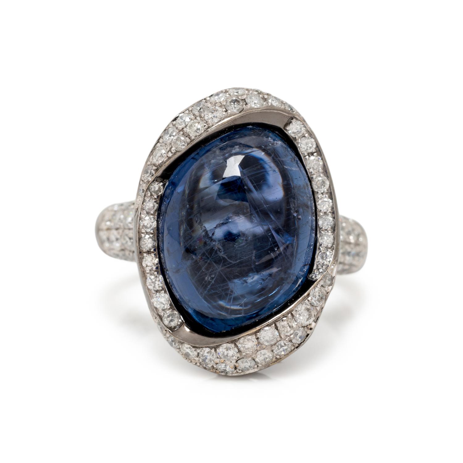 WENDY YUE, KYANITE AND DIAMOND RING