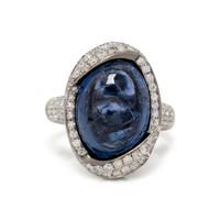 WENDY YUE, KYANITE AND DIAMOND RING