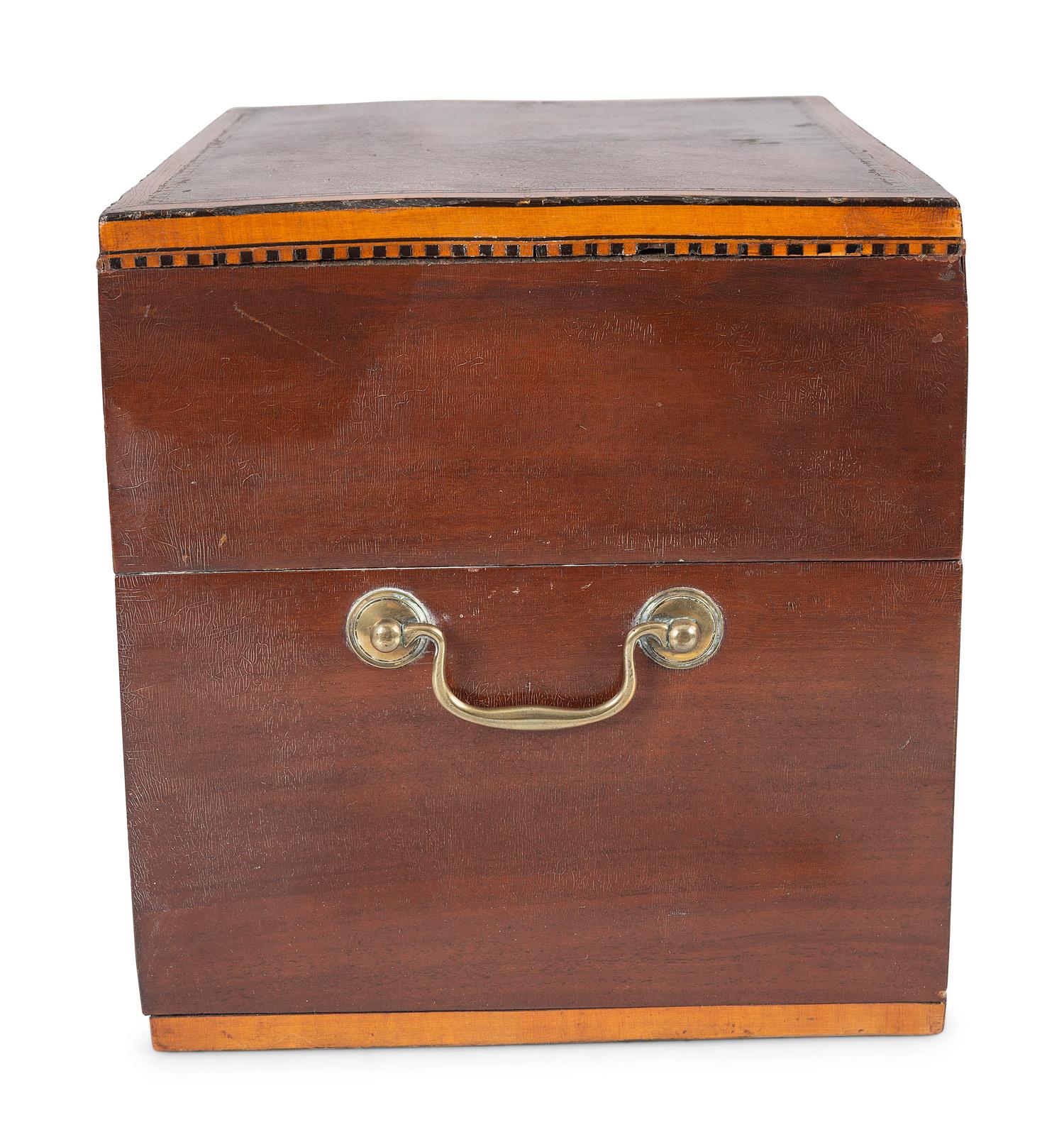 A George III Adam Style Inlaid Mahogany Decanter Box