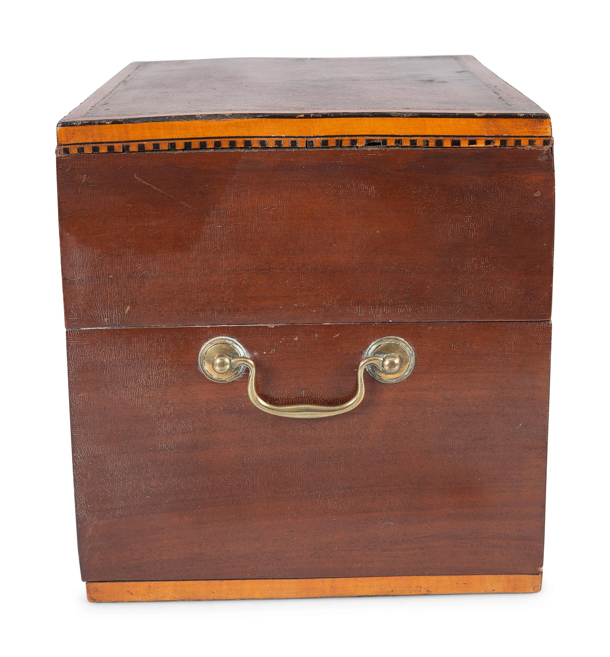 A George III Adam Style Inlaid Mahogany Decanter Box