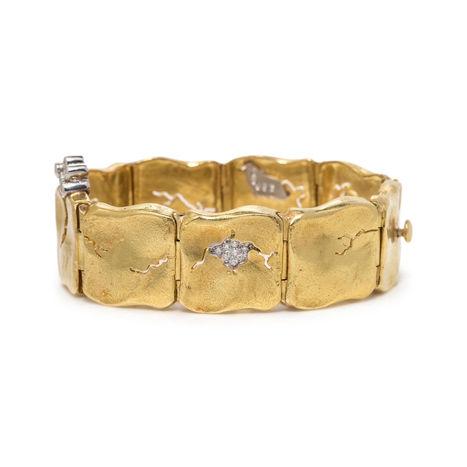 SEIDENGANG, YELLOW GOLD AND DIAMOND 'ODYSSEY' BRACELET