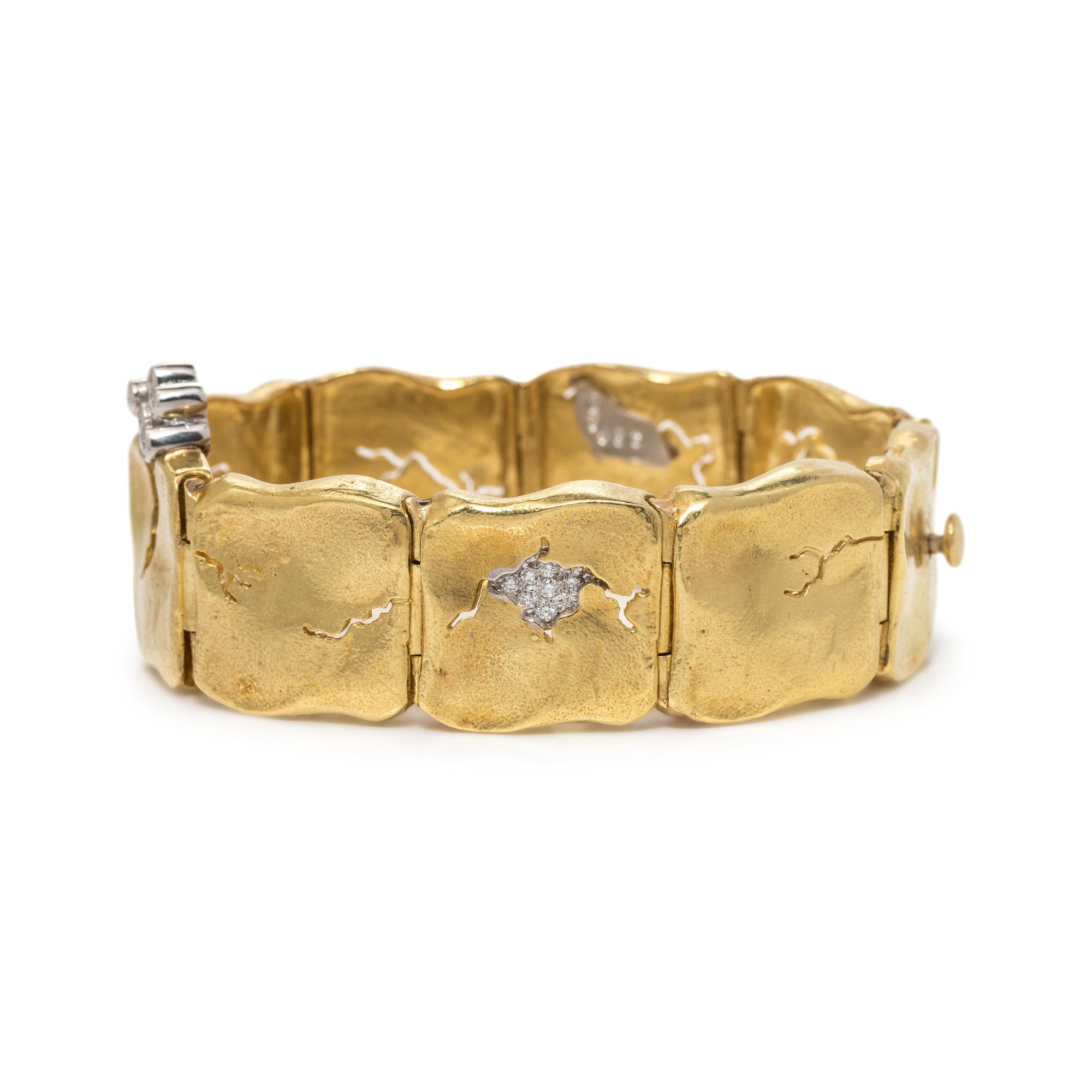 SEIDENGANG, YELLOW GOLD AND DIAMOND 'ODYSSEY' BRACELET