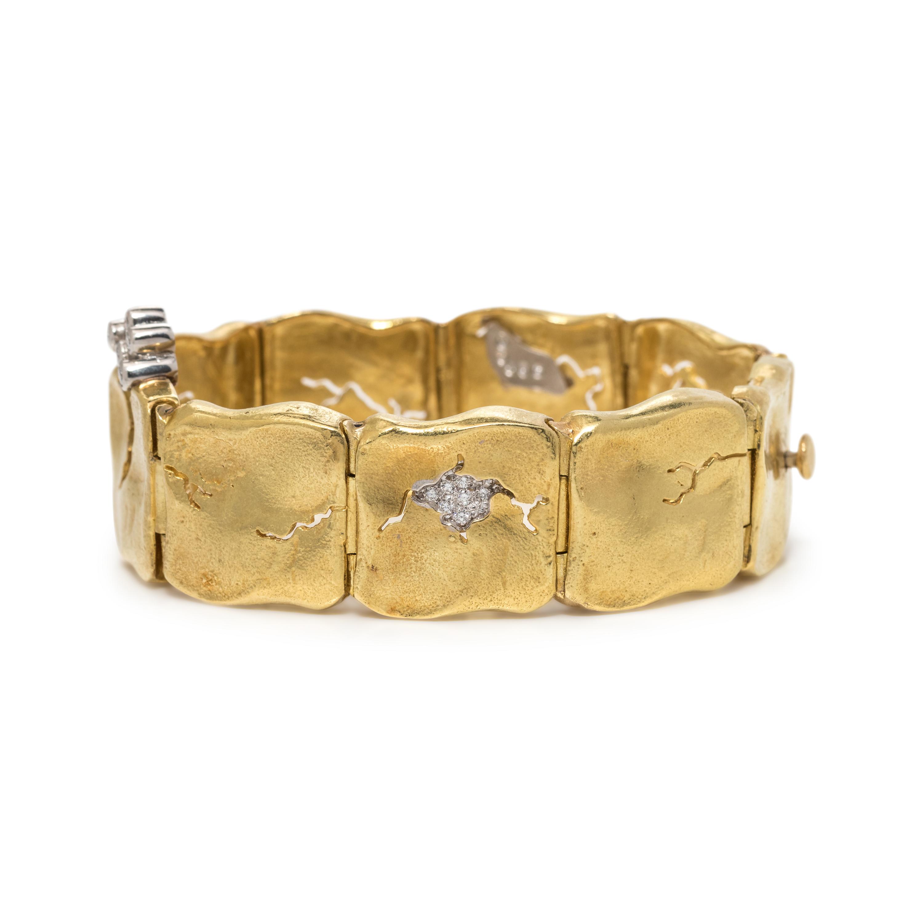 SEIDENGANG, YELLOW GOLD AND DIAMOND 'ODYSSEY' BRACELET