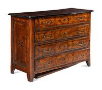 A Continental Walnut Commode