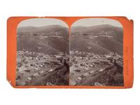 [UTAH]. Stereoview of mining town Mercur, Utah in Tooele County. Ca 1890.