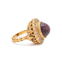STAR RUBY AND DIAMOND RING