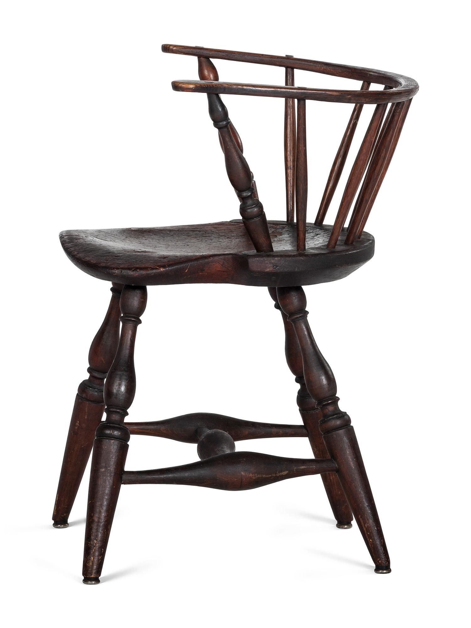 A Low-Back Compass-Seat Windsor Armchair