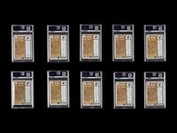 A Group of 10 PSA Graded 1989 Upper Deck Ken Griffey Jr. Rookie Baseball Cards No. 1 (PSA 8 x5; PSA 7 x2; PSA 6 x2; PSA 5)