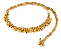 A Judith Leiber Goldtone Charm Belt, 40" L x 1.5" W.