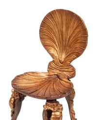 A Pair of Italian Grotto Giltwood Side Chairs