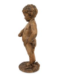 A Flemish Carved Wood Putto