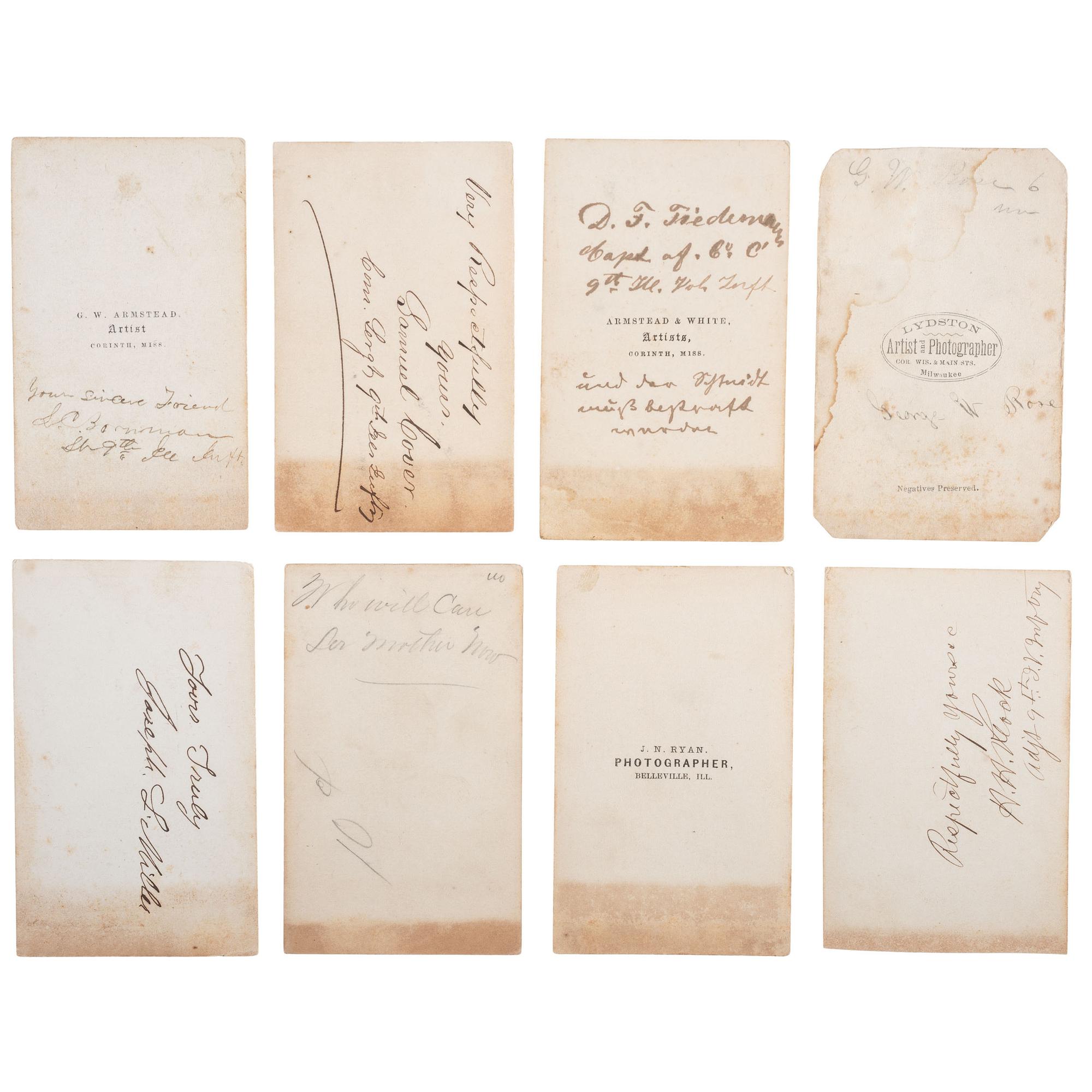 Surgeon Emil Guelich, 9th Illinois Volunteer Infantry. Archive comprising insignia, photographs, and personal items.