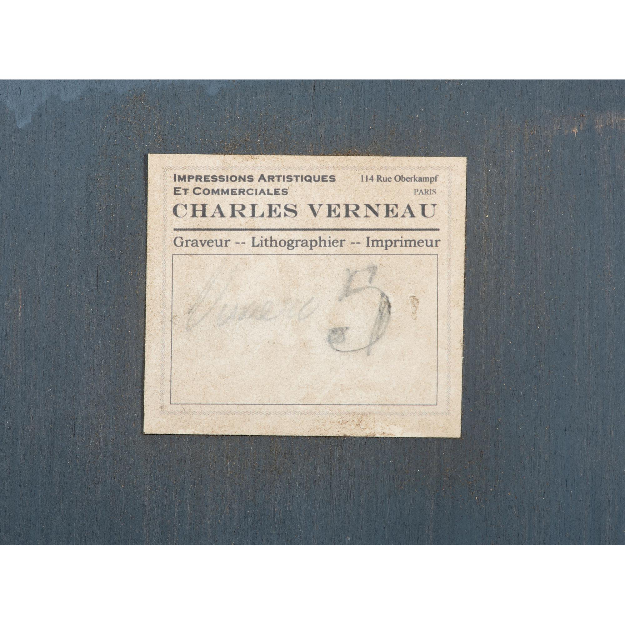 A Champagne Krug and le Saumon Painted Advertising Panel