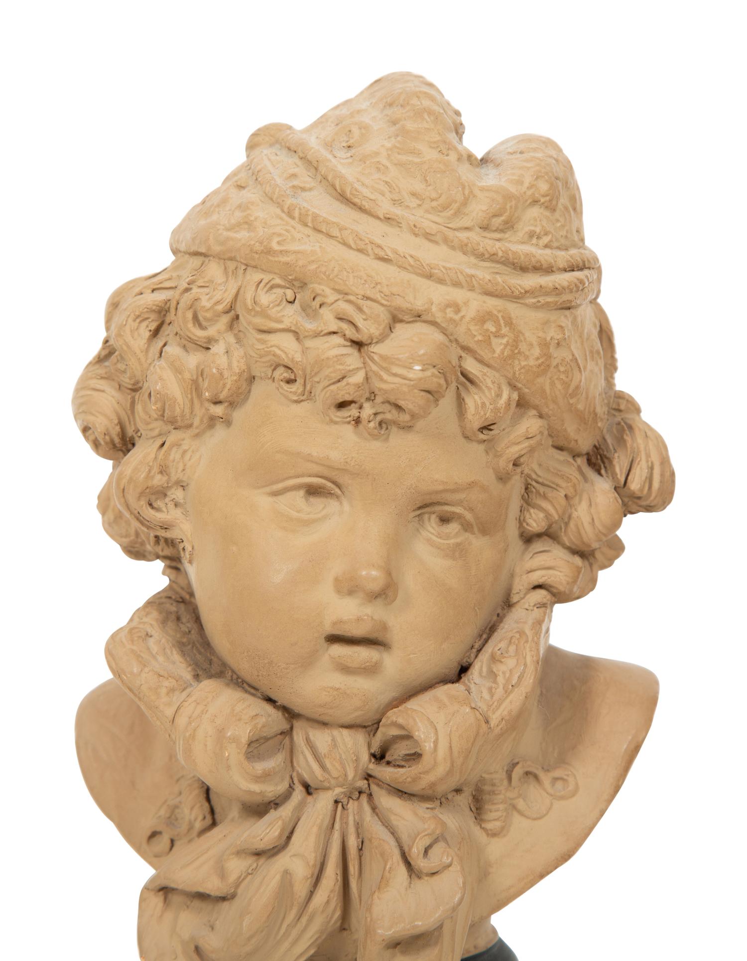 Busts of a Girl and Boy , circa 1880
