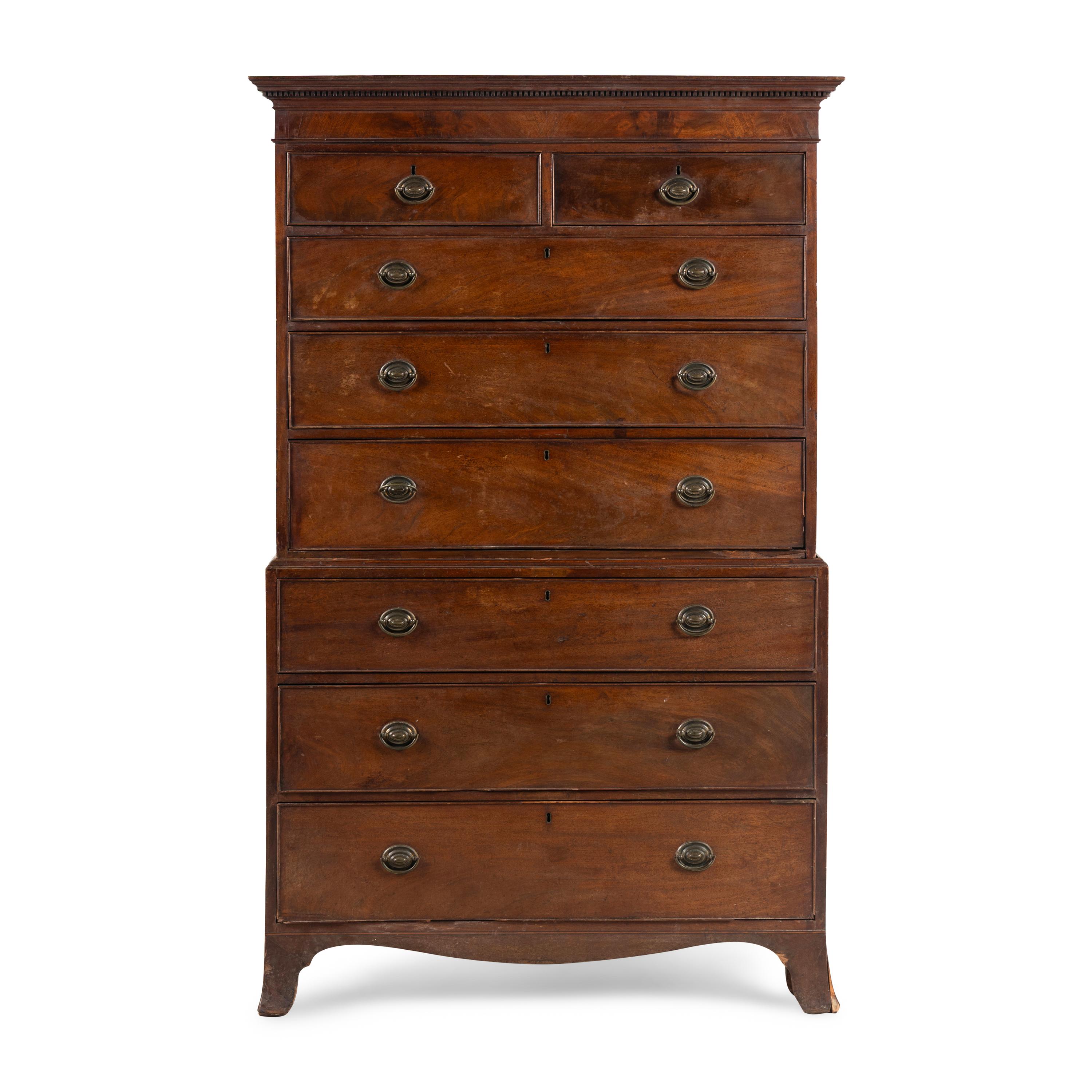 A Late George III Mahogany Chest-on-Chest