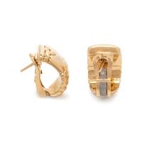 BVLGARI, YELLOW GOLD 'PARENTESI' EARCLIPS