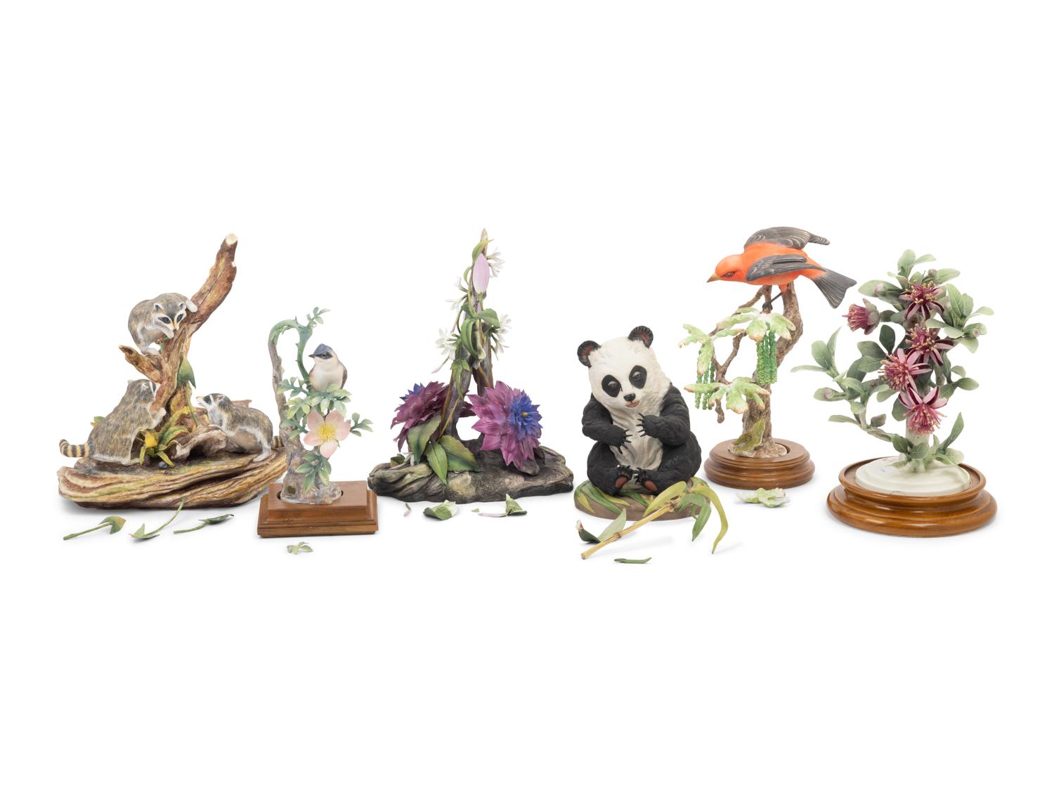 Six Boehm and Royal Worcester Dorothy Doughty Porcelain Groups