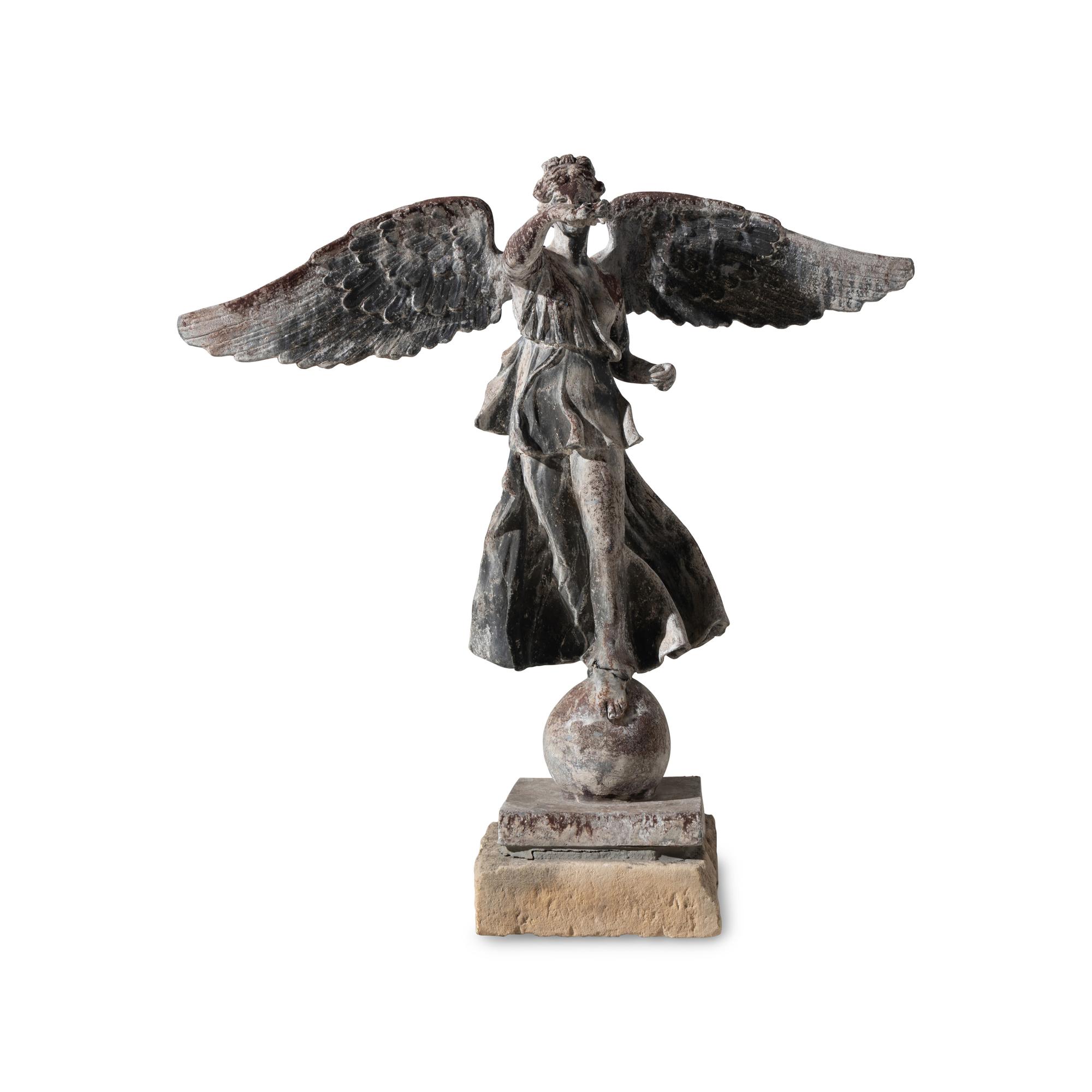 A Lead Garden Figure of Winged Victory