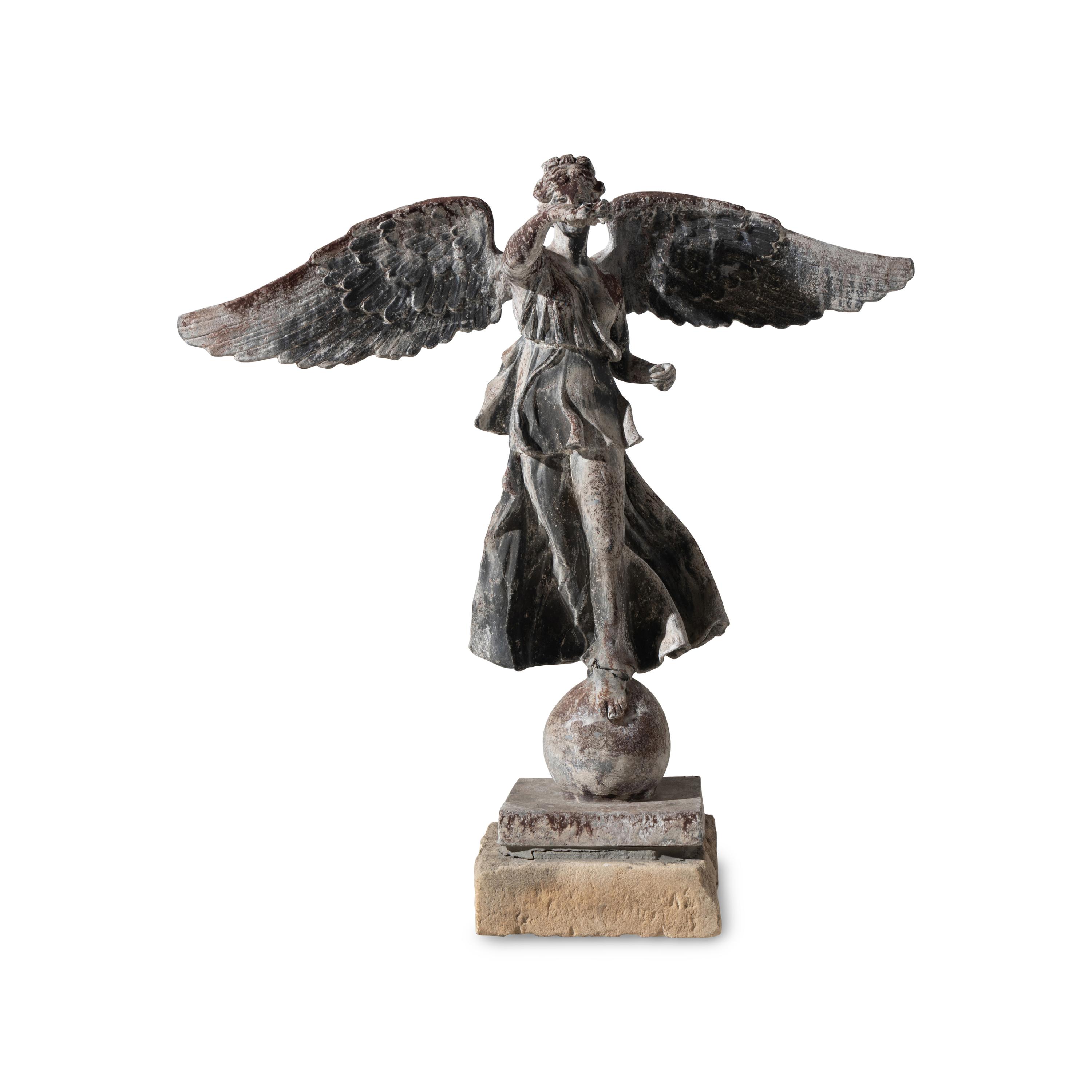 A Lead Garden Figure of Winged Victory
