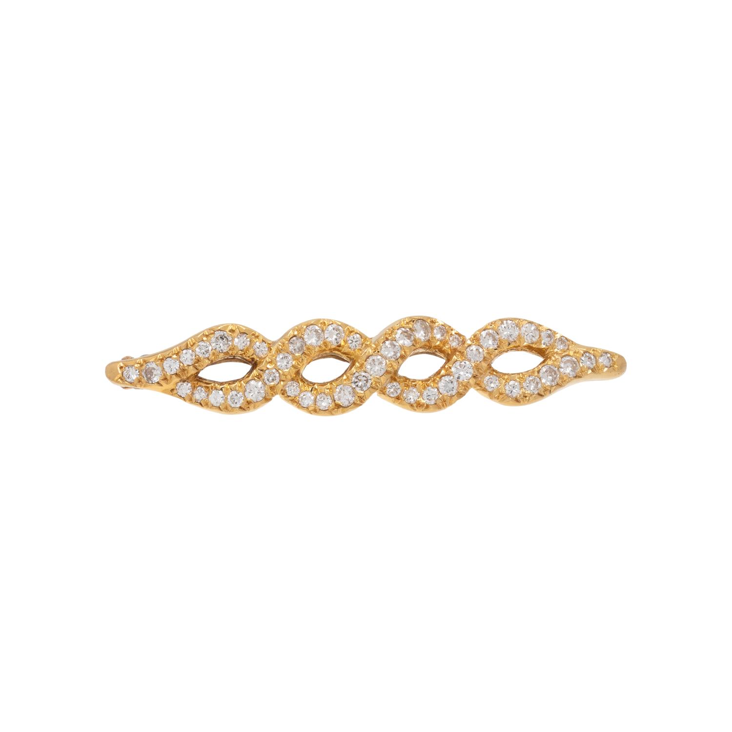 VAN CLEEF & ARPELS, YELLOW GOLD AND DIAMOND HAIRPIN