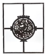 A Linden Glass Company Sculptural Leaded Glass Window Height 21 x width 17 inches. — 19TH/20TH CENTURY