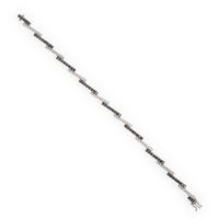 Diamond, Black Diamond, and White Gold Bracelet