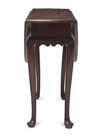 A Queen Anne Mahogany Drop-Leaf Tea Table, Massachusetts, Circa 1750