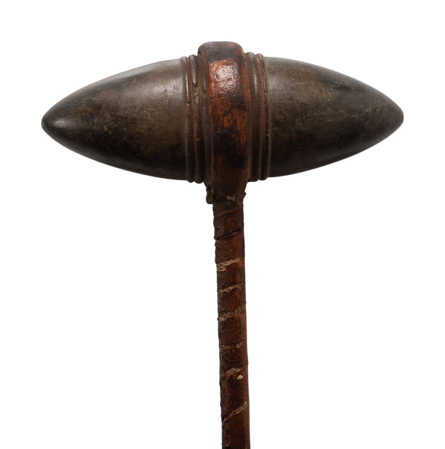 Plains Bi-pointed Grooved Stone Club