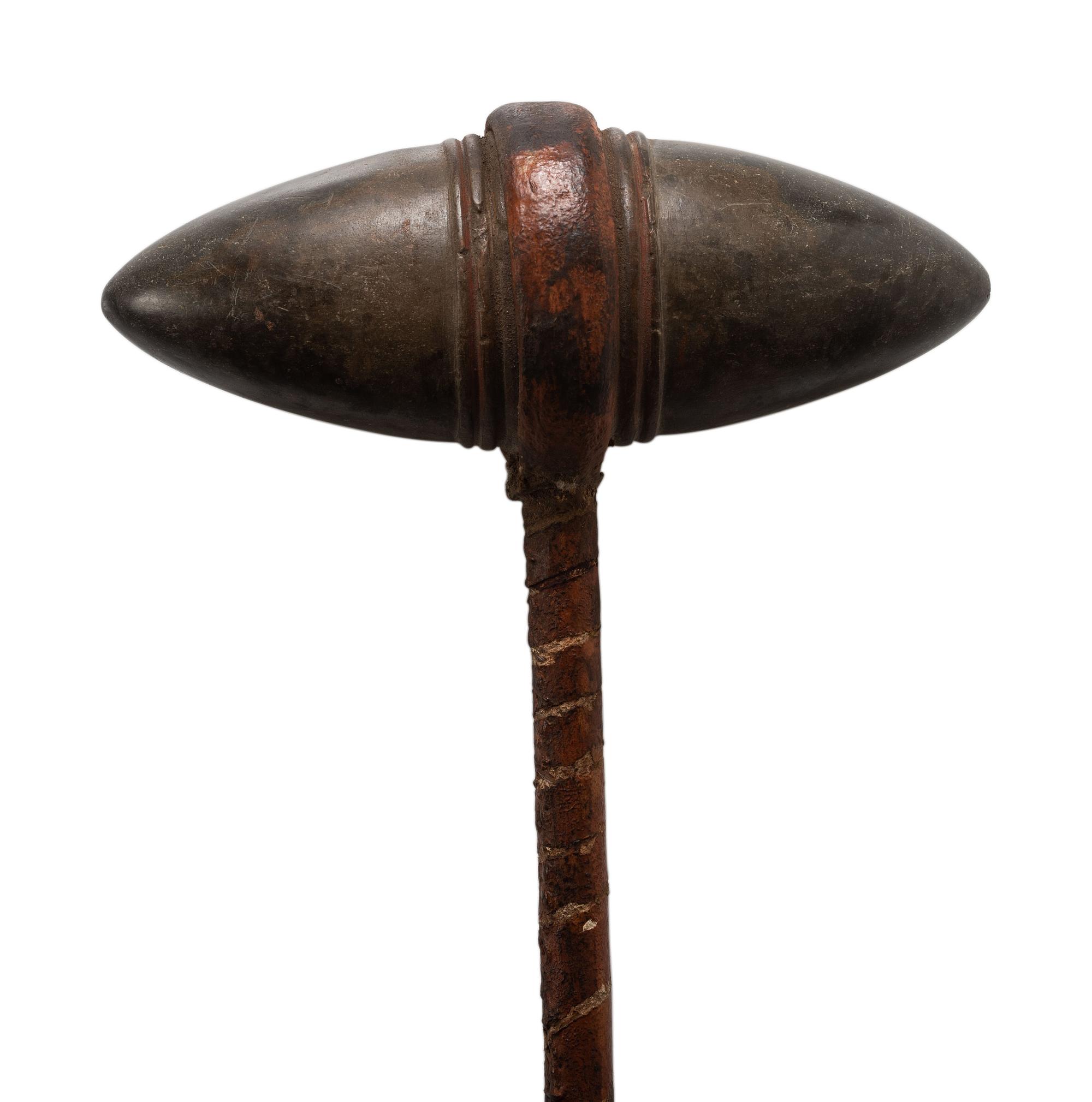 Plains Bi-pointed Grooved Stone Club