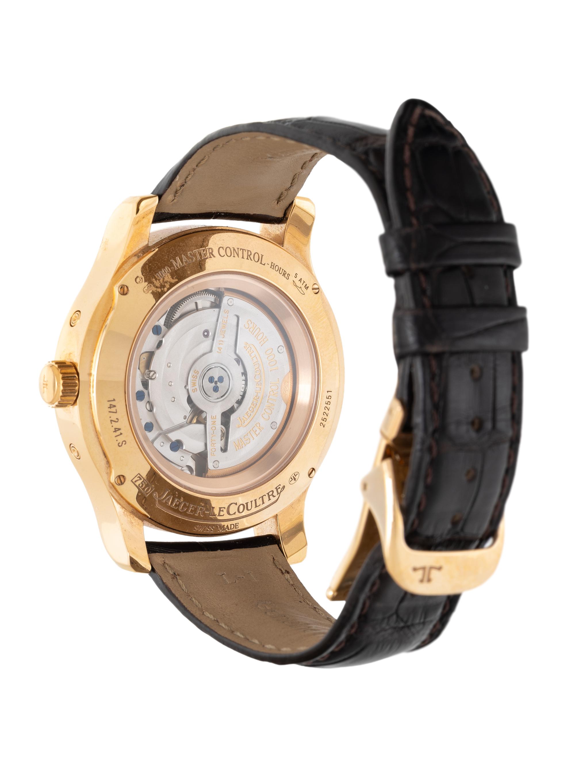 JAEGER-LECOULTRE, REF. 147.2.41.S 18K ROSE GOLD 'MASTER CONTROL CALENDAR 1,000 HOURS' WATCH, BOX & BOOKLETS