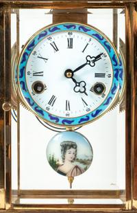 A Chinese Export Cloisonné Enamel Mantel Clock