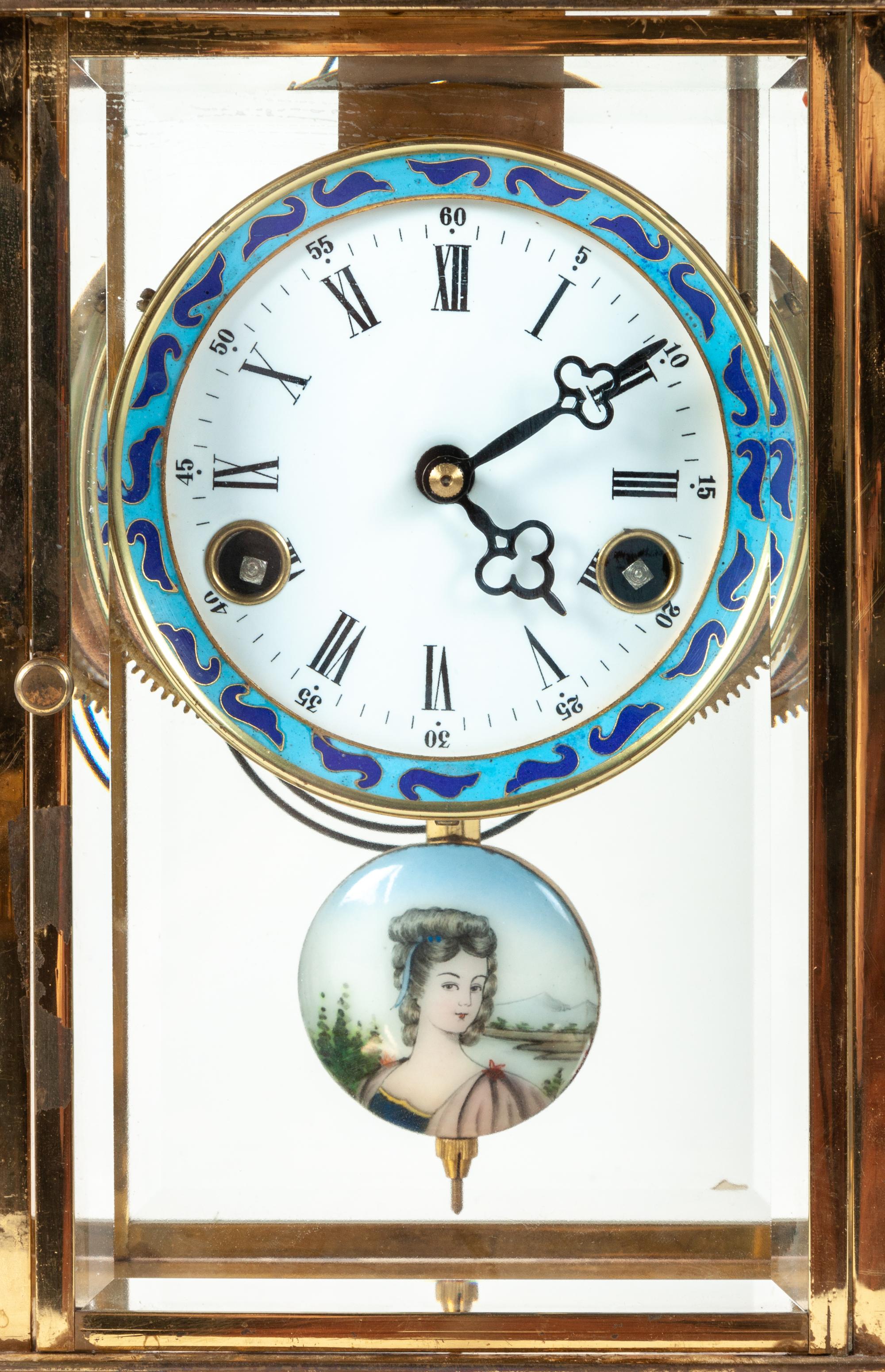 A Chinese Export Cloisonné Enamel Mantel Clock