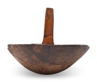 A Carved Burlwood Scoop
