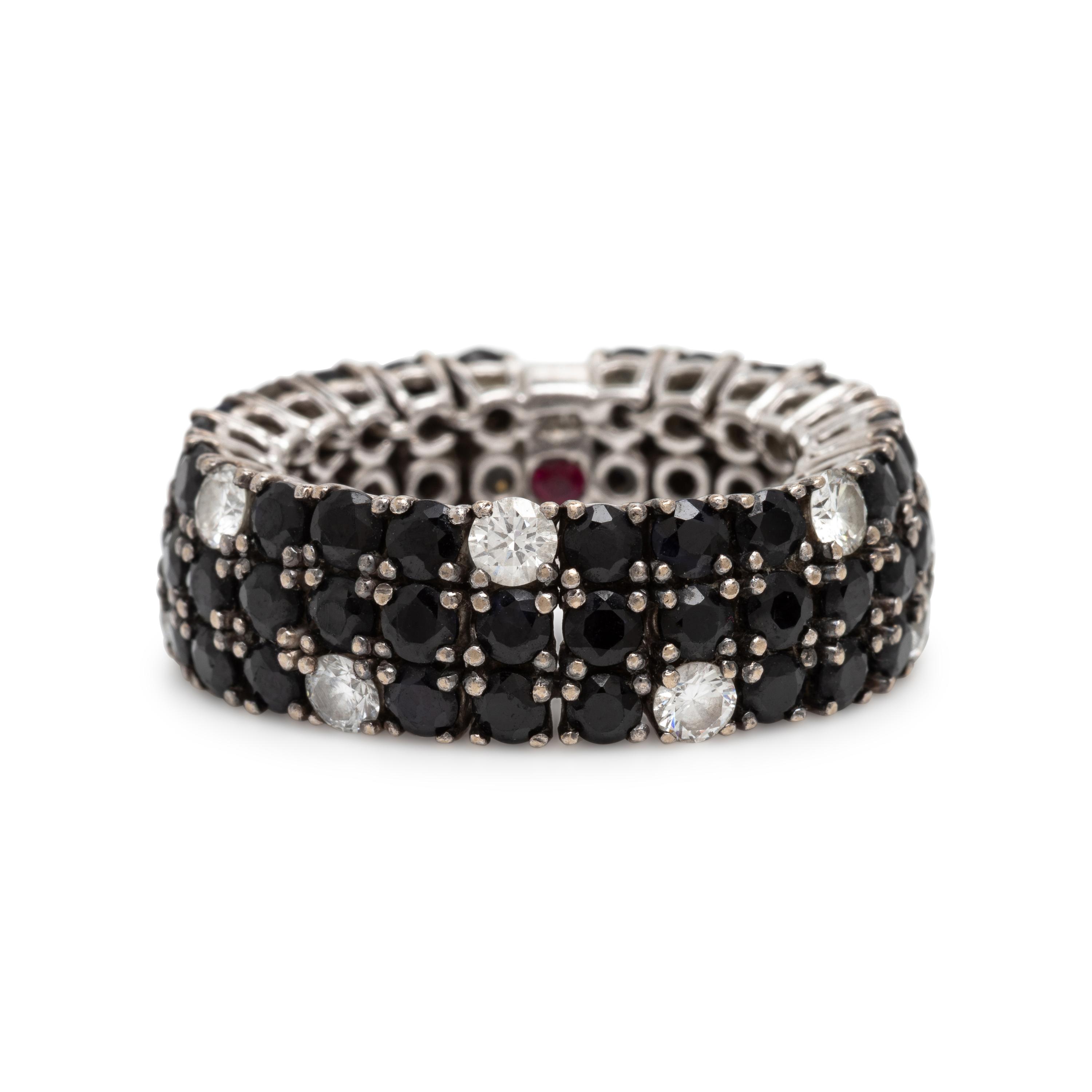 Roberto Coin, Sapphire and Diamond Flexible Ring