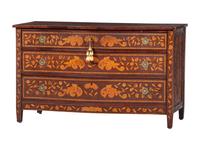 A Dutch Marquetry Chest of Drawers