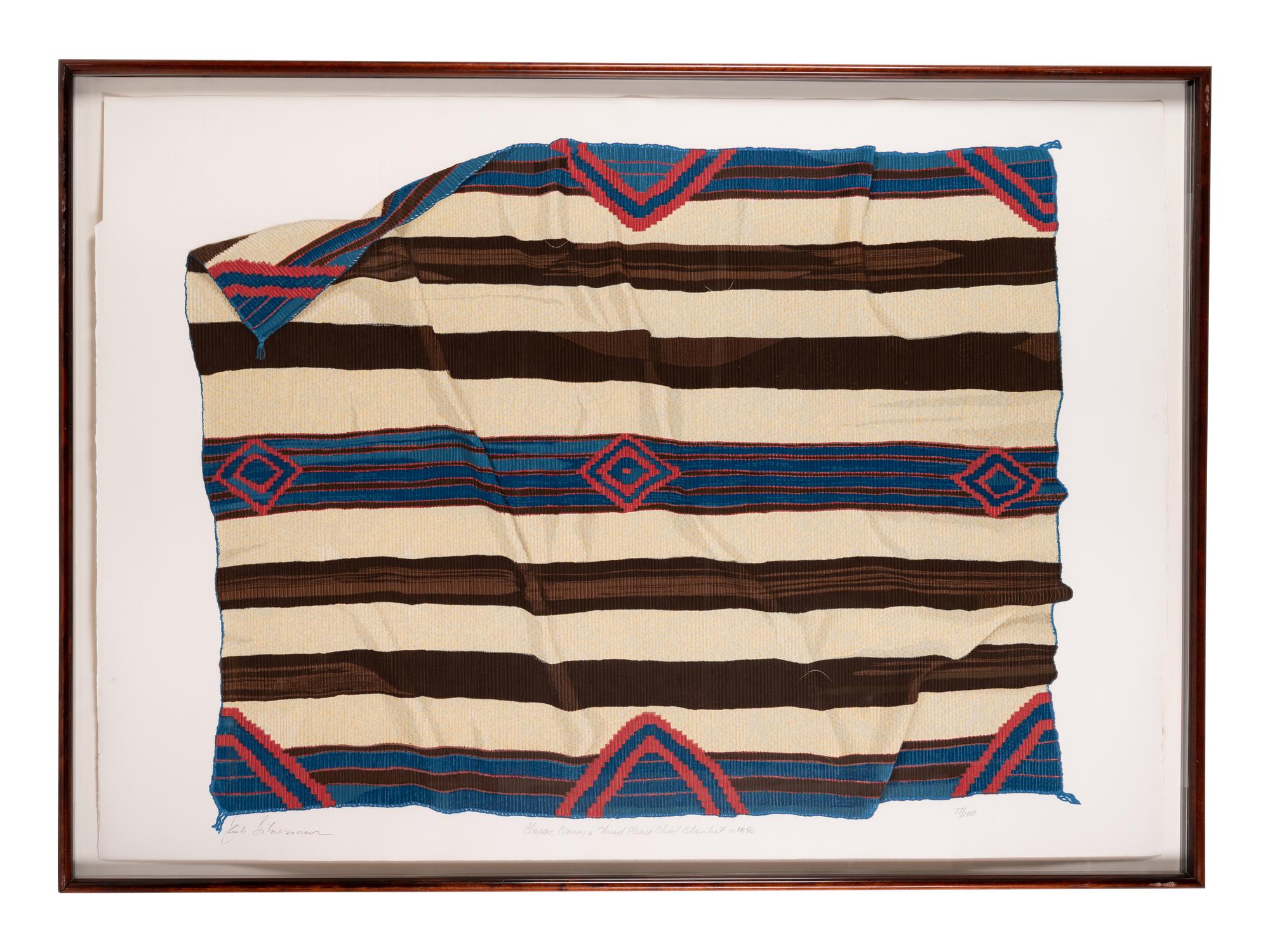 Two Works: Classic Navajo Chief Blanket , edition 99/100 and Classic Navajo Chief Blanket - Third Phase , edition 77/100