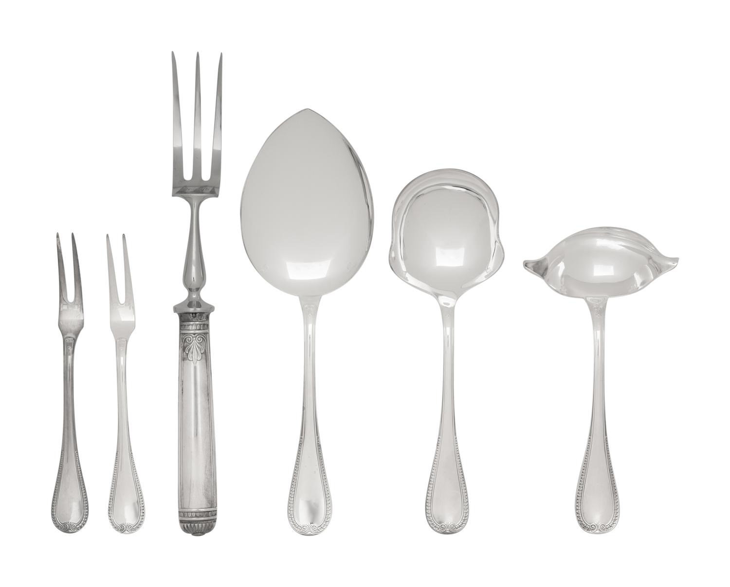 A Christofle Silver-Plate Flatware Service