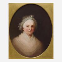 Jane Stuart (American, 1816-1888) Portrait of George and Martha Washington (A Pair) - After originals by Gilbert Stuart