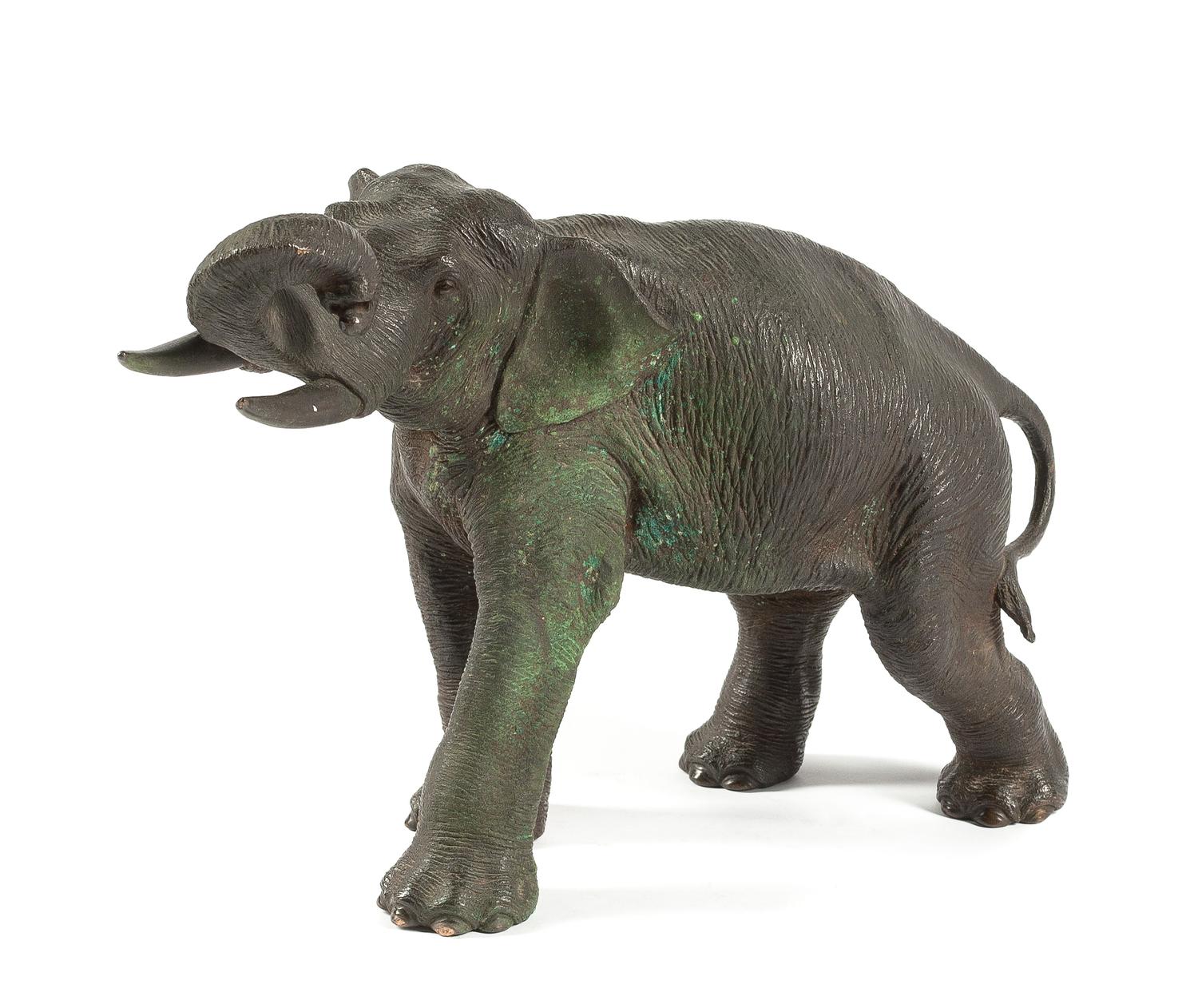 A Japanese Bronze Elephant Width 15 1/2 inches. — MEIJI PERIOD, LATE 19TH CENTURY