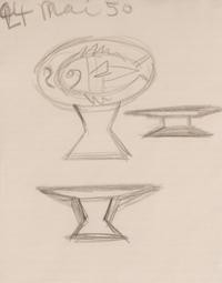 Etude pour Compotier avec Poisson ( Study for Fruit Dish with Fish ), May 24, 1950