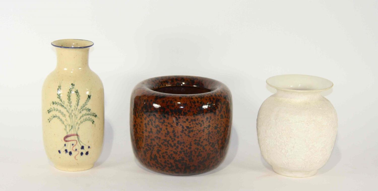 Three Haeger Pottery Vases Height of tallest 10 1/2 inches. — Sebastiano Maglio