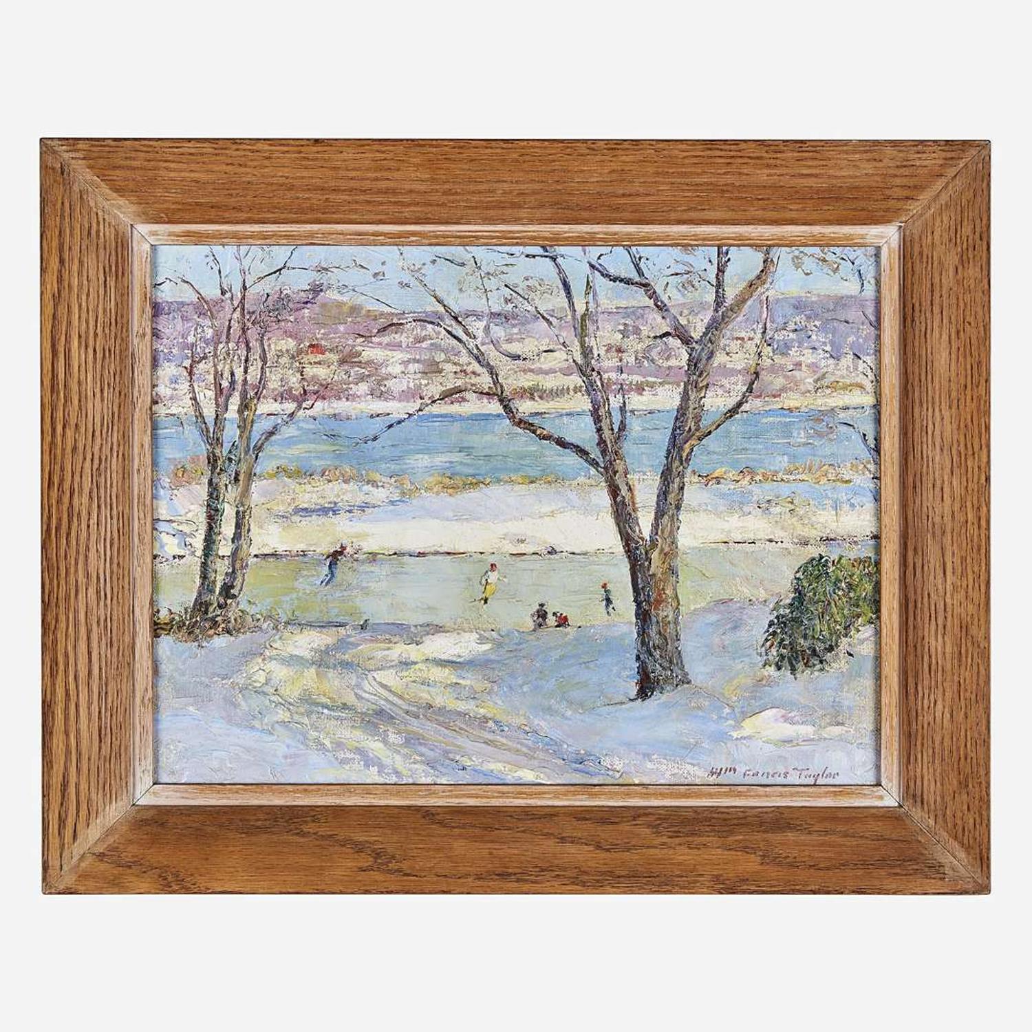 William Francis Taylor (American/Canadian, 1883–1970) Ice Skating on the Delaware Canal