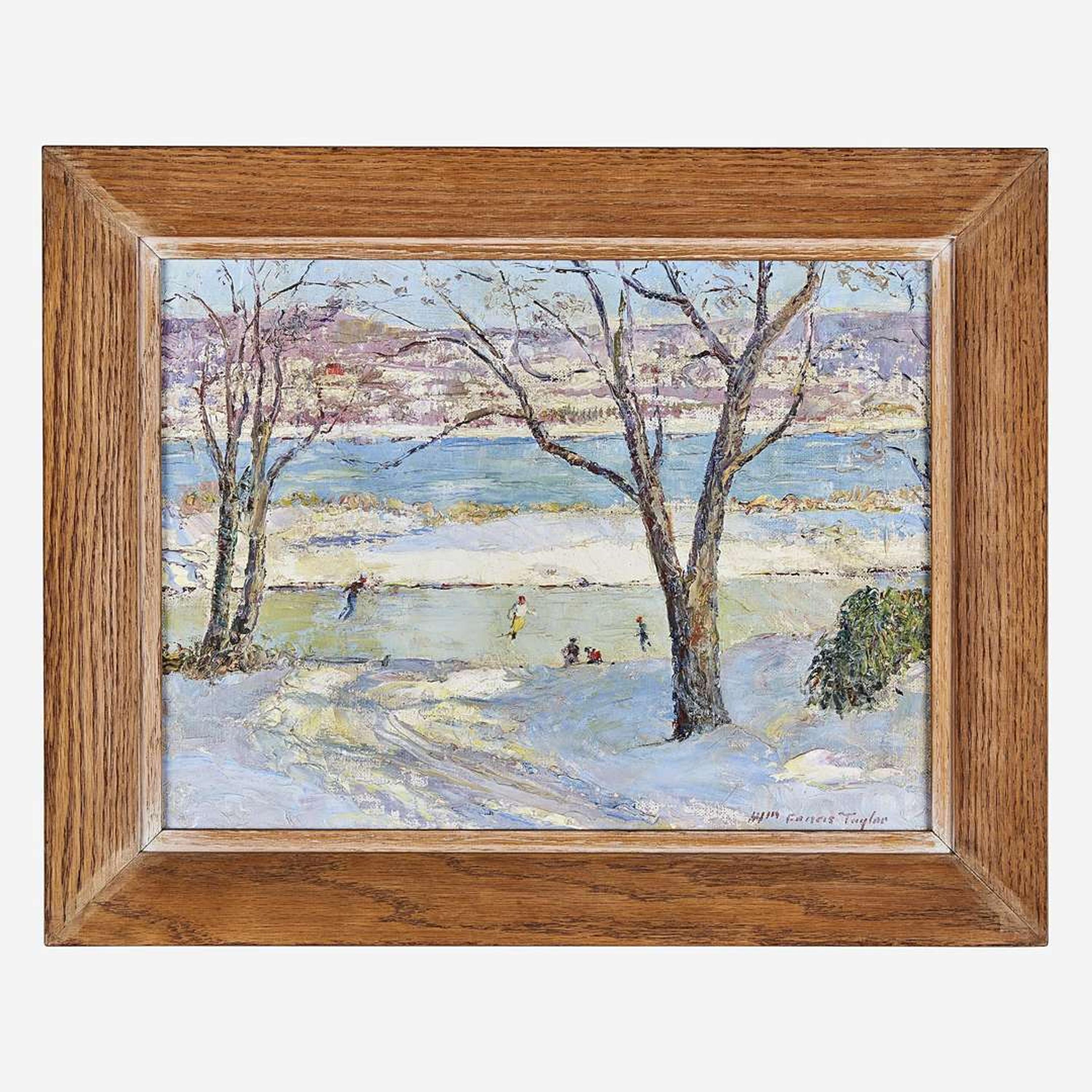 William Francis Taylor (American/Canadian, 1883–1970) Ice Skating on the Delaware Canal