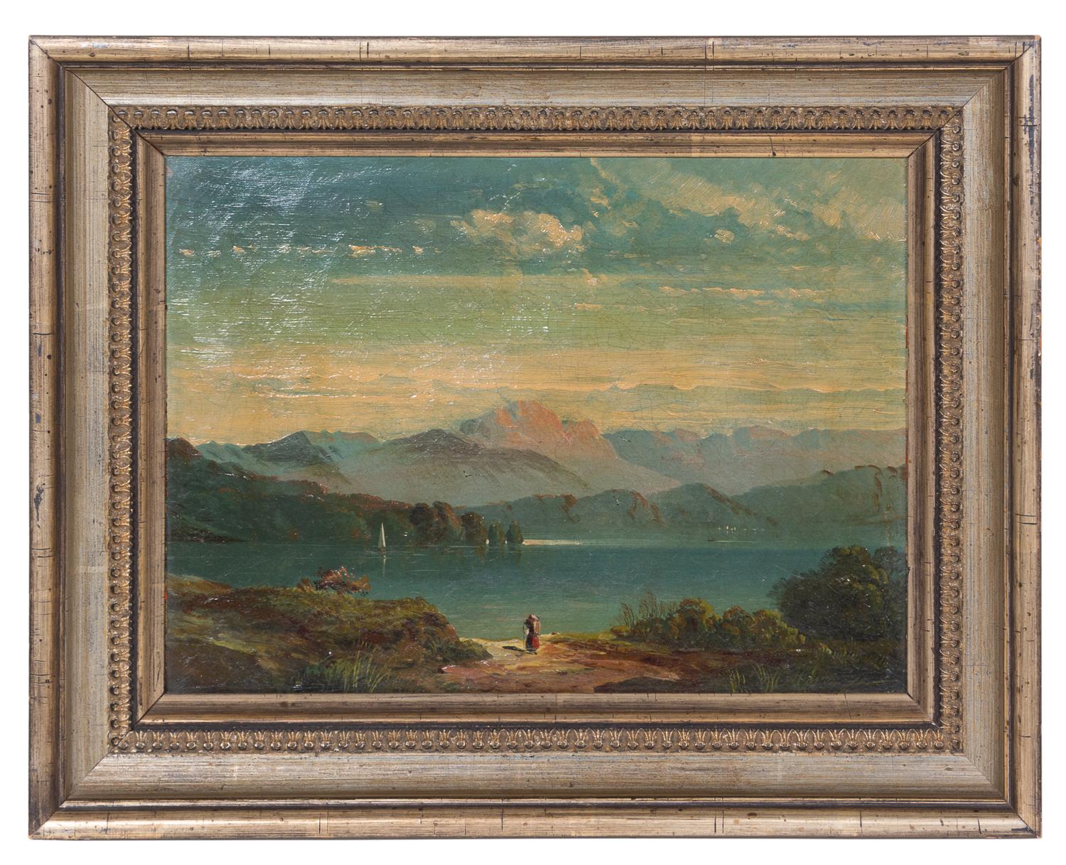Continental School (19th century) Mountainous Landscape oil…