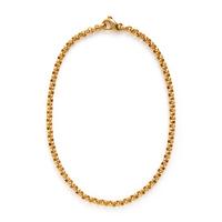 Yellow Gold Rolo Link Necklace