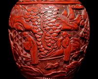 A Cinnabar Lacquer Bottle Vase