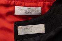 Pierre Cardin Haute Couture Orange Coat and Black Dress
